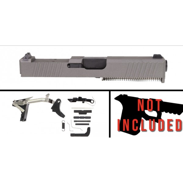 Omega 9mm Full Pistol Build Kit / No Frame / Tungsten / Glock® 19 Compatible